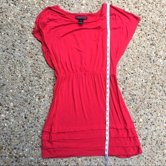 No Strings Attached Red Rayon Blend Dress M - Picture 6 of 7